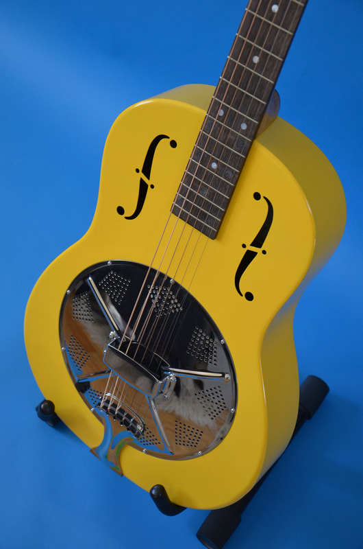 RAG  Single Cone Resonator Guitar front and f holes