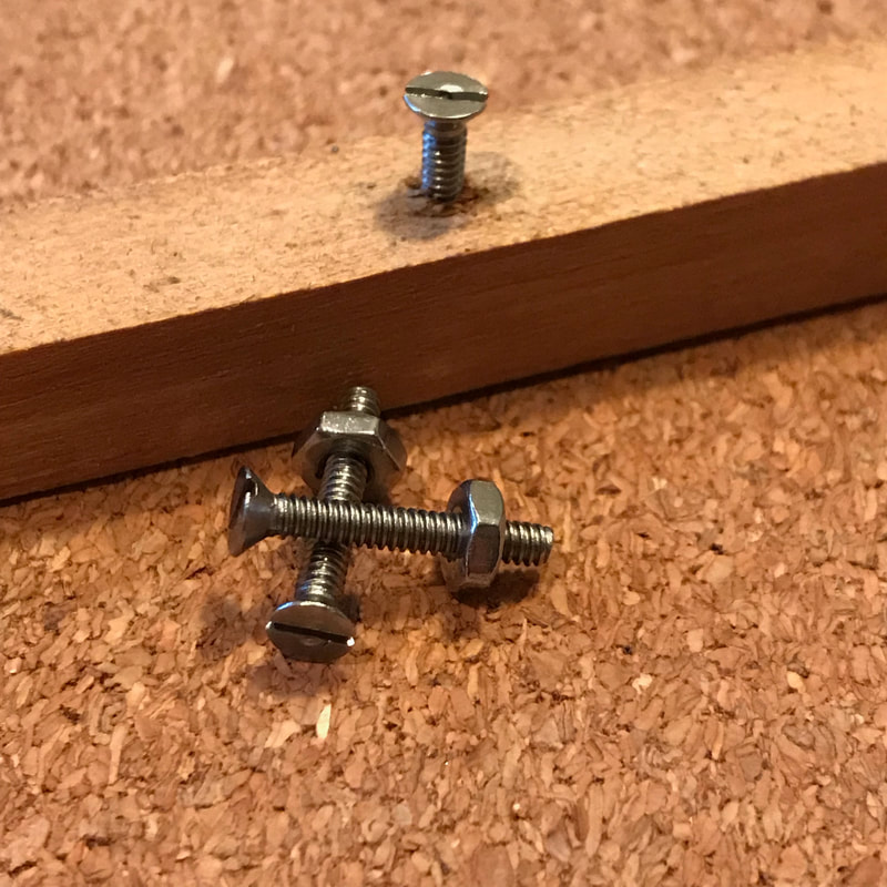 for sale Set of 2 Fretboard Body Support Screws and Nuts for Vintage National Resonator Guitar